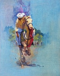 Tariq Mahmood, 36 x 48 Inch, Oil On Jute, Figurative Painting, AC-TMD-026